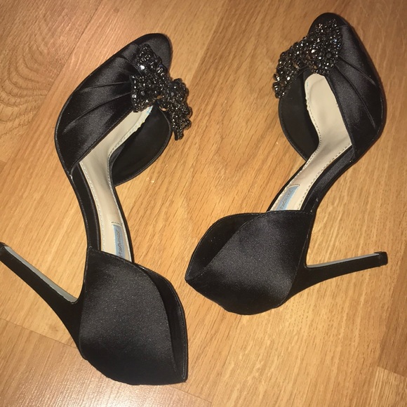 BETSEY JOHNSON Dancing Gleam Heels in black,7/37! - Picture 8 of 8